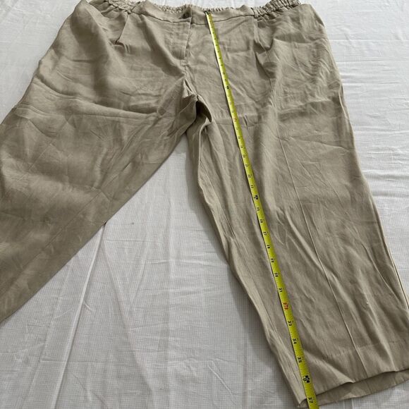 NWT Calvin Klein Womens Career Pull On Dress Pants Soft Linen Blend Plus Size 3X - Picture 10 of 14